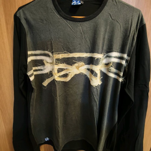 Desigual long sleeve shirt used, size L, black and gray