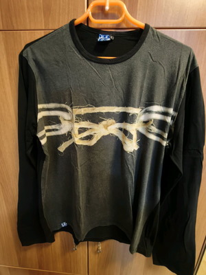 Desigual long sleeve shirt used, size L, black and gray