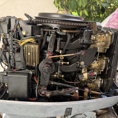 Johnson 70 hp outboard motor used with accessories