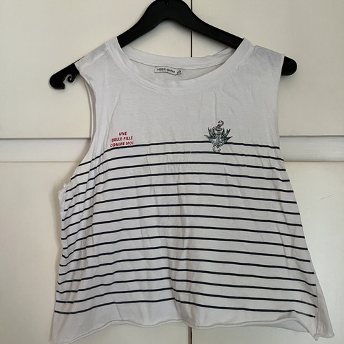 Bershka sleeveless white top like new, size L