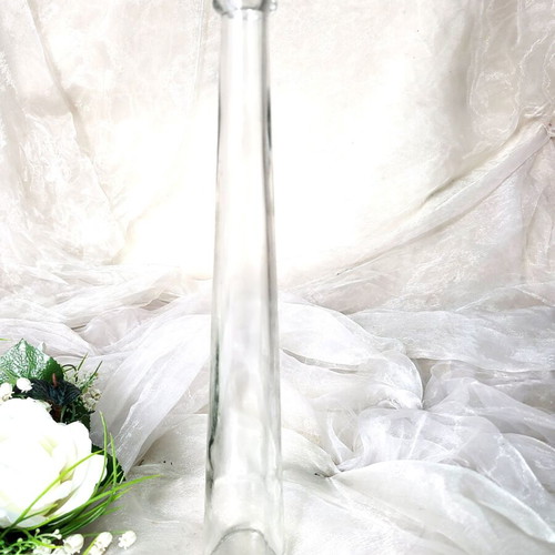 Tall glass vases wedding/baptism decoration set like new