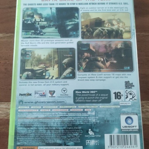 Ghost Recon Advanced Warfighter Xbox 360 game used, English version