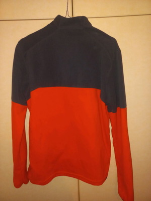 Fleece like new, size M, gray and orange