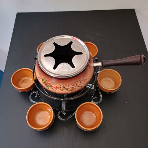 Vintage fondue set 36 pieces used with Braun & Kemmler accessories