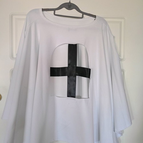 Long asymmetric blouse with print like new, white