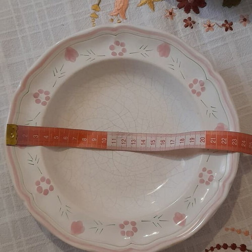 Longchamp vintage deep plates set of 4, floral design