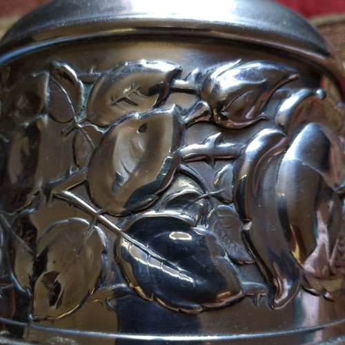 Brass vases used, set of two, Plata Gutenberg Lenk Austria