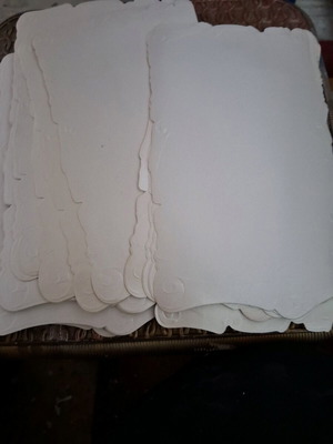 Invitation cards new blank papyrus shape, pack of 67 pieces