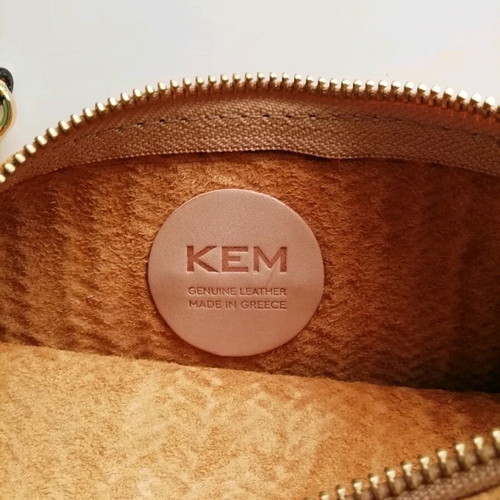 KEM leather crossbody bag like new suede