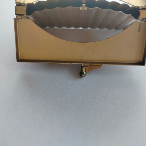 Vintage brass Gwenda cigarette case used, British made