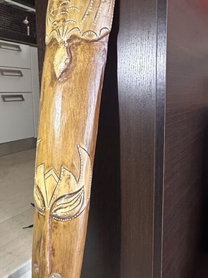 Totem wooden mask used, good visual condition