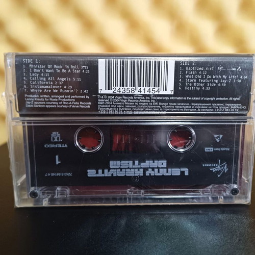 Lenny Kravitz Baptism cassette tape new