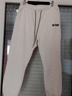 White women's Capri sports pants