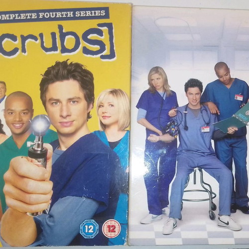 Scrubs DVD set used, seasons 4 and 5 with English subtitles, 8 discs
