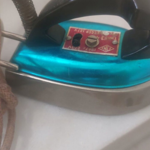 Mini vintage travel electric iron used