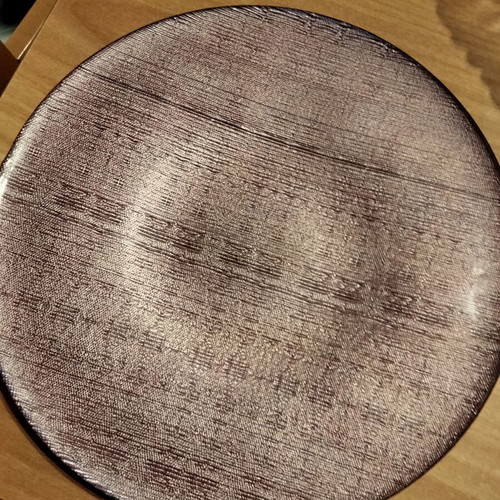 Serving Platter like new, embossed molded glass