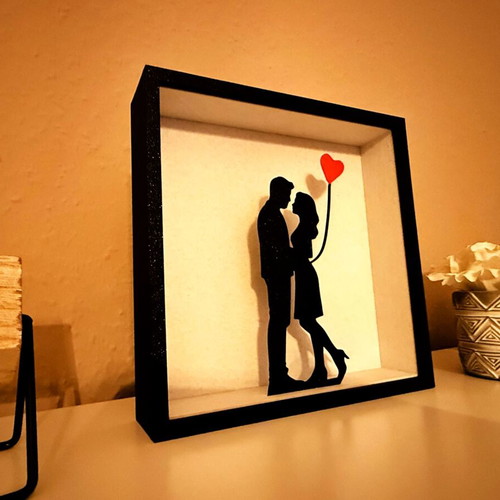 Valentine's Day 3D Shadow Box new, size 20x20x4 cm