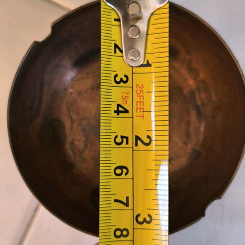 Vintage copper ashtray used handmade from Kriti