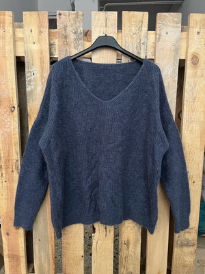 Wool oversized sweater used, purple, size M