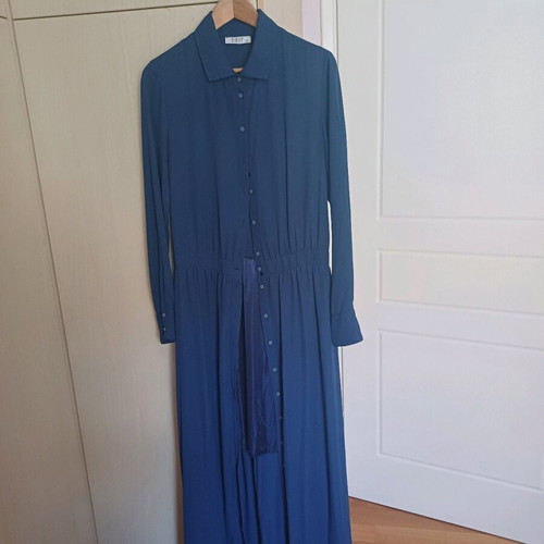Maxi shirt-style dress blue like new, size S/M