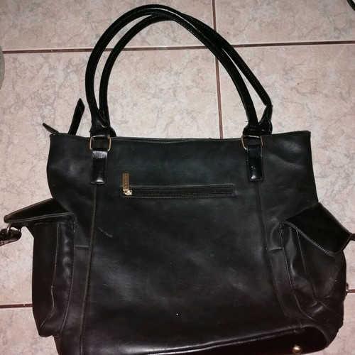 Doca shoulder bag used, black, large size