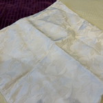 Pillowcases set of 3 purple and cream embossed, like new