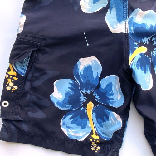 Abercrombie & Fitch Boys' Swim Shorts XL Dark Blue Floral like new