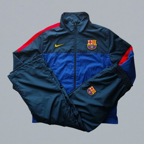 Vintage 2012–13 Nike FC Barcelona Tracksuit – Men’s Large – Navy & Royal Blue – Y2K Baggy Fit