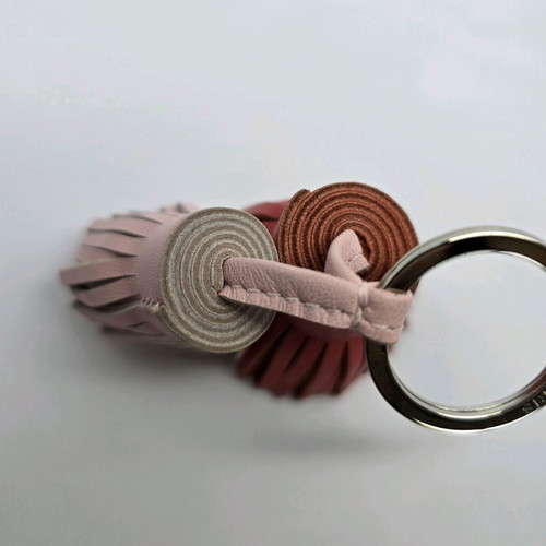 Hermes Carmen mini twin keyfob like new, red and pink