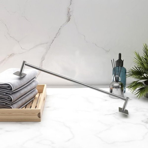 JS 55 cm self-adhesive stainless steel towel rack, no drilling