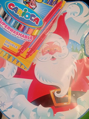 Painting set used, Christmas theme with markers