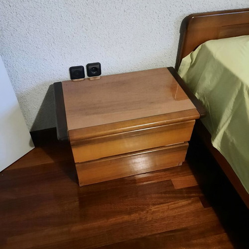 Pair of nightstands with glass surface like new