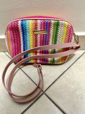 Colorful straw shoulder bag light new