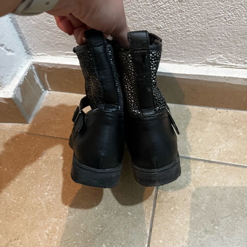 Geox kids shoes size 31 like new, black and silver