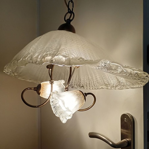 Crystal ceiling light used, 57 x 35 cm