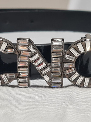 Costume National vintage ζώνη λουστρίνι 85cm σαν καινούργιο, μαύρη