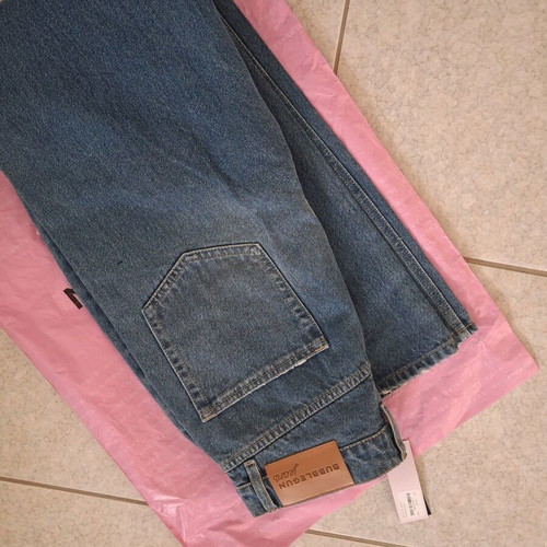 Bubblegun jeans new, size large, blue