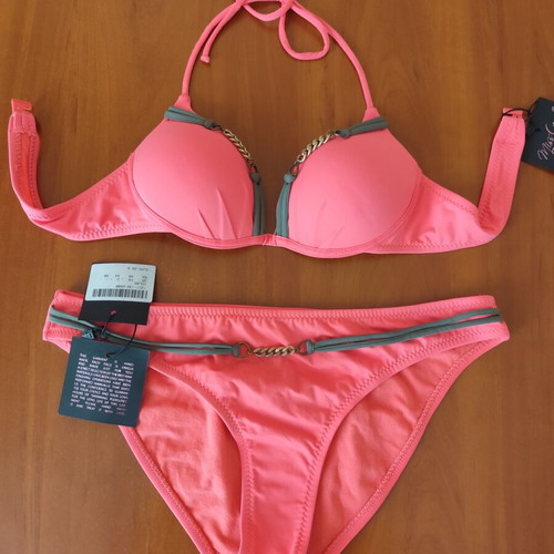 Handmade bikini and turquoise cherry halter top bundle new