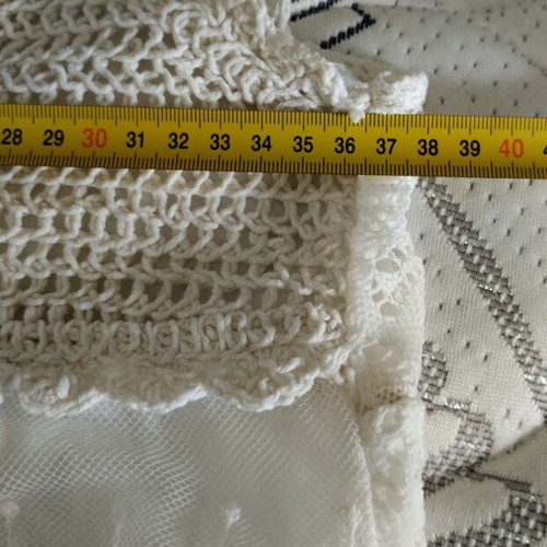 Boho dress size S used, white with lace detail