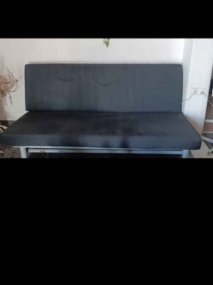 Sofa bed navy color 2:00x90 like new, converts to super double bed