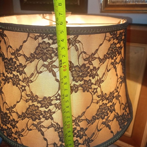 Retro lamp like new with embroidered shade
