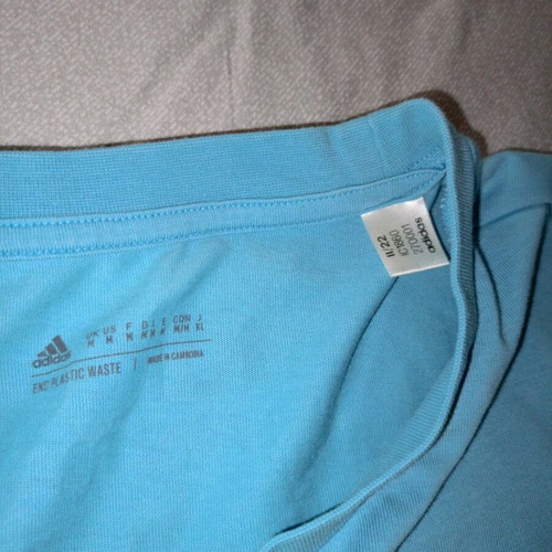 Adidas Basketball T-shirt used, turquoise with pink details