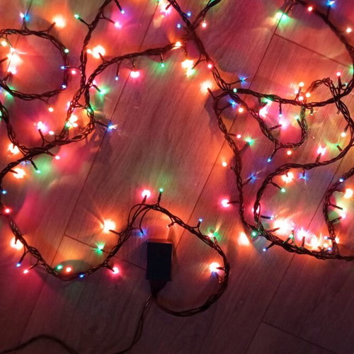 Christmas lights multicolored like new