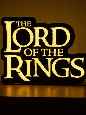 Lord of the Rings lightbox like new with USB power supply