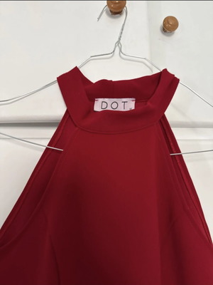 Women's red flared dress like new, size M