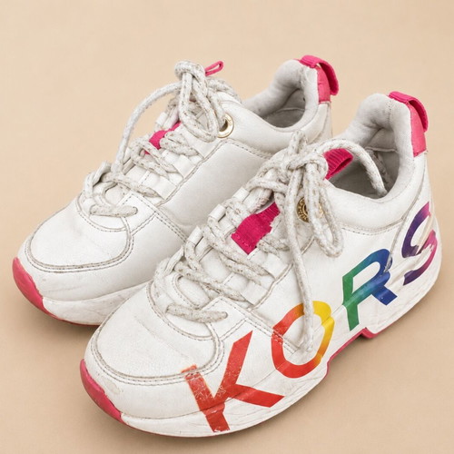 Michael Kors chunky kids sneakers used with rainbow details size 29