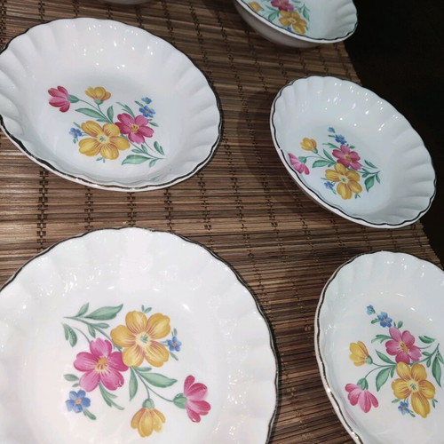W.S. George Bolero 1940 plates like new, set of 6 porcelain
