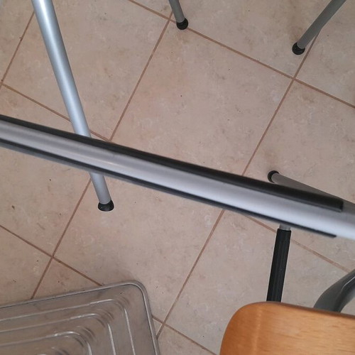 IKEA folding bar chairs, set of 4, wood and metal