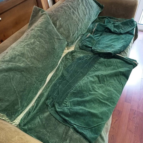 Two-seater sofa bed used