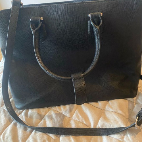 Briefcase new, black, office bag with compartments for tablet